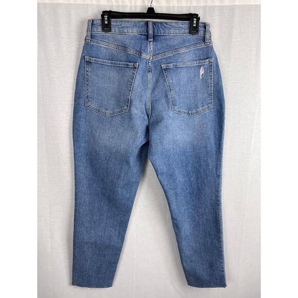 NWT Old Navy Jeans Curvy OG Straight High Waisted Distressed Denim Capsule Fall - Picture 2 of 8